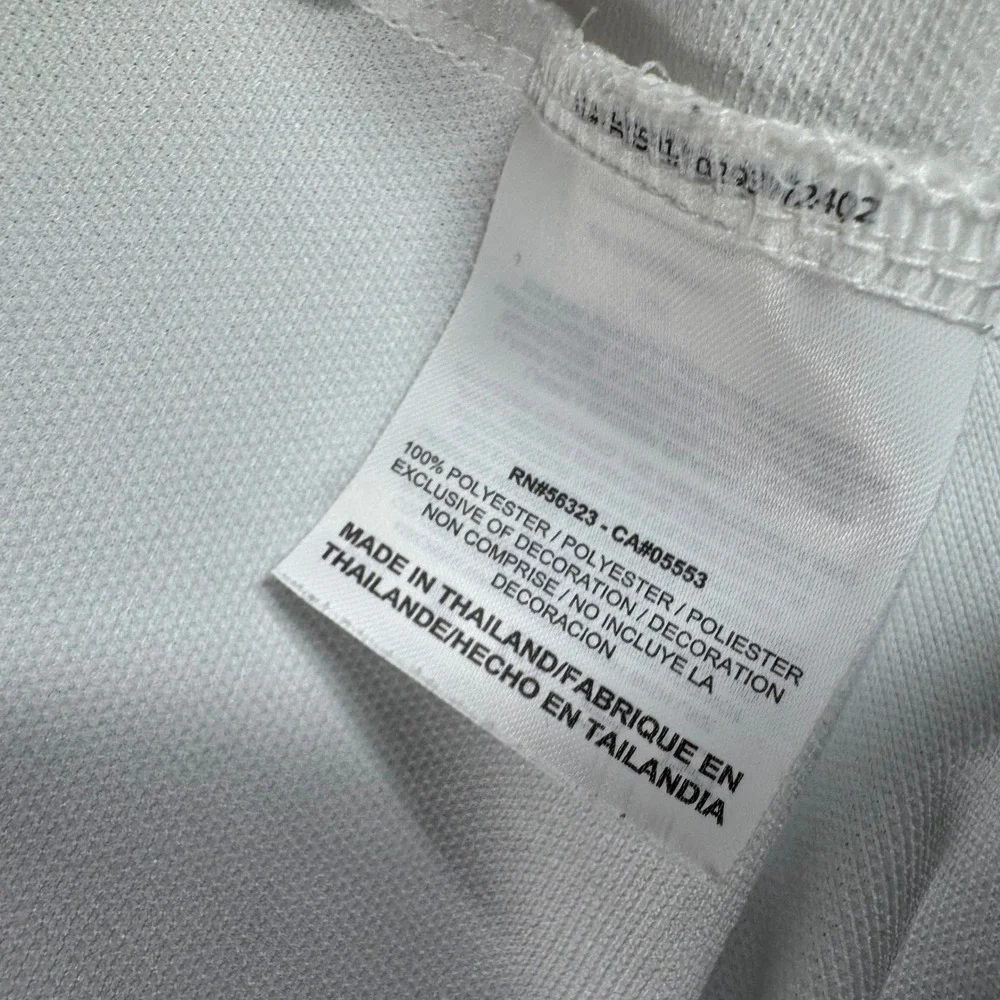 Nike Golf Dri Fit Performance Shirt Mens 2XL Mock Neck White Athletic Swoosh